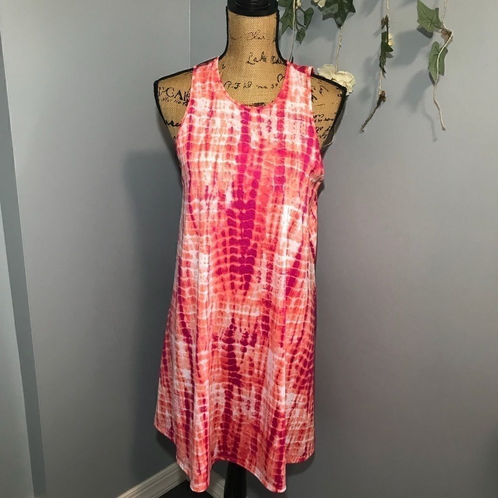 Medium tie dye like light beach pool dress